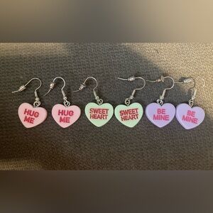 Sweethearts Valentine’s Earrings - 3 Pairs NWOT